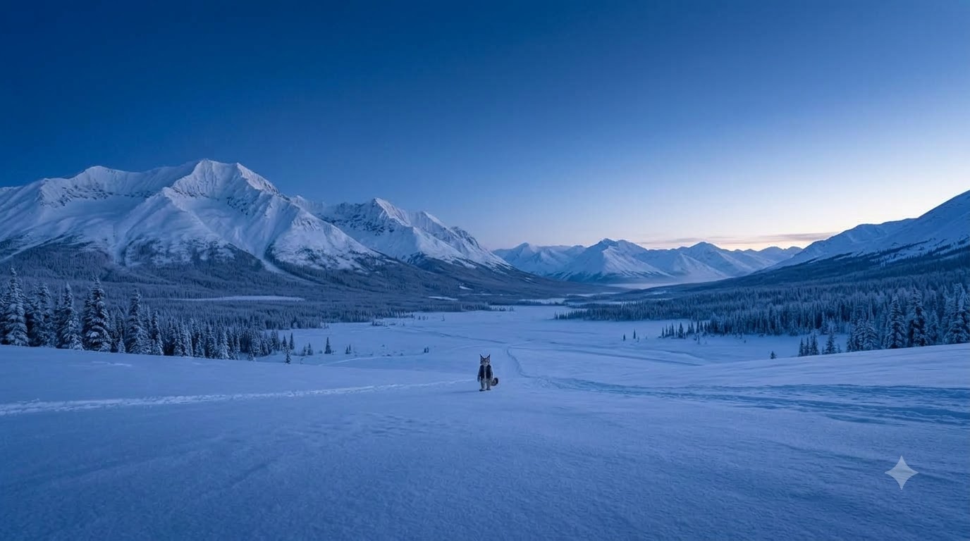 Alden in the silent northern wilderness